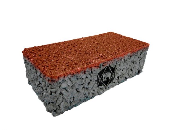 บล็อกปูพื้น เอสซีจี รุ่น Porous Block 10x20x6 ซม. สีส้ม